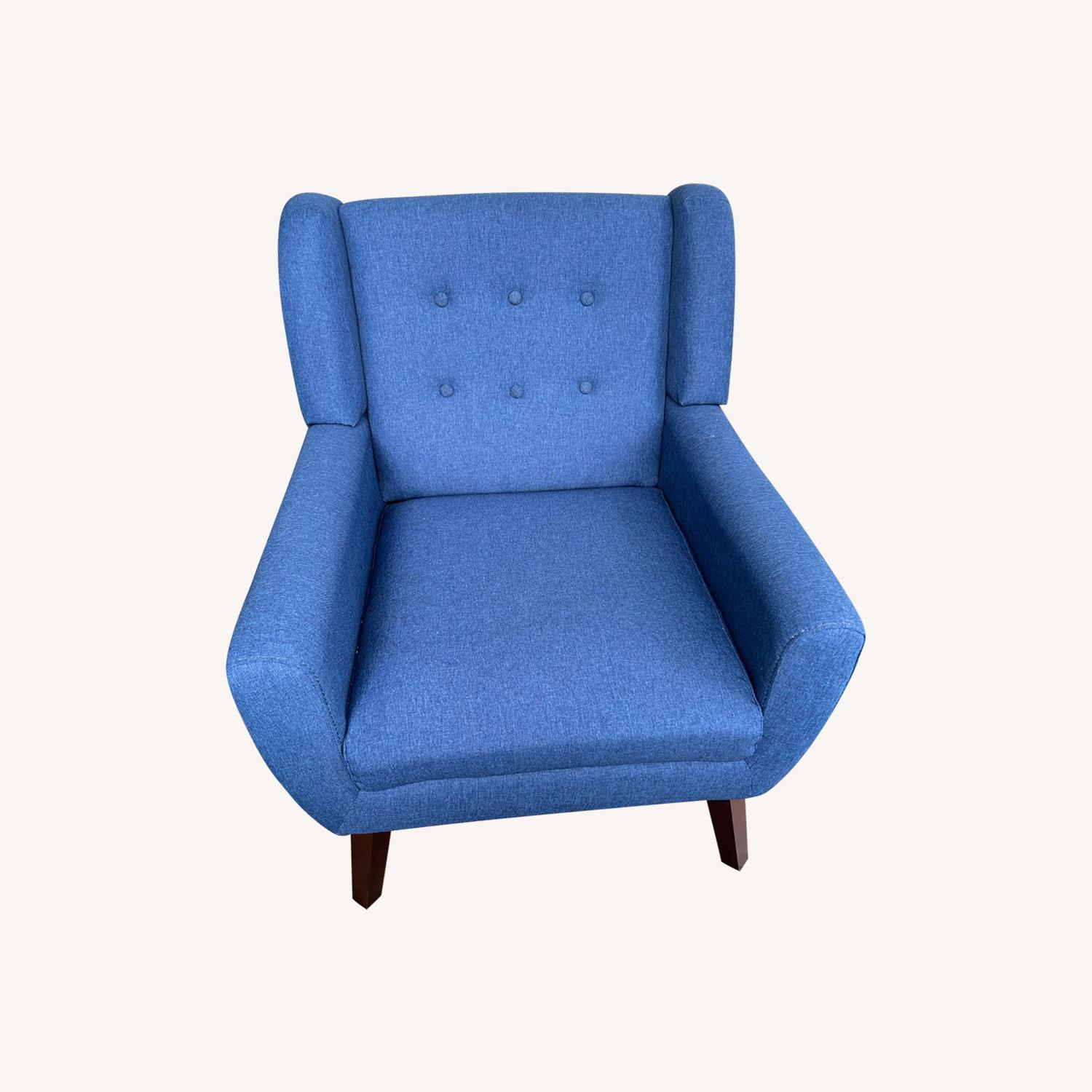 Wayfair George Oliver Blue Fabric Armchair - image-0