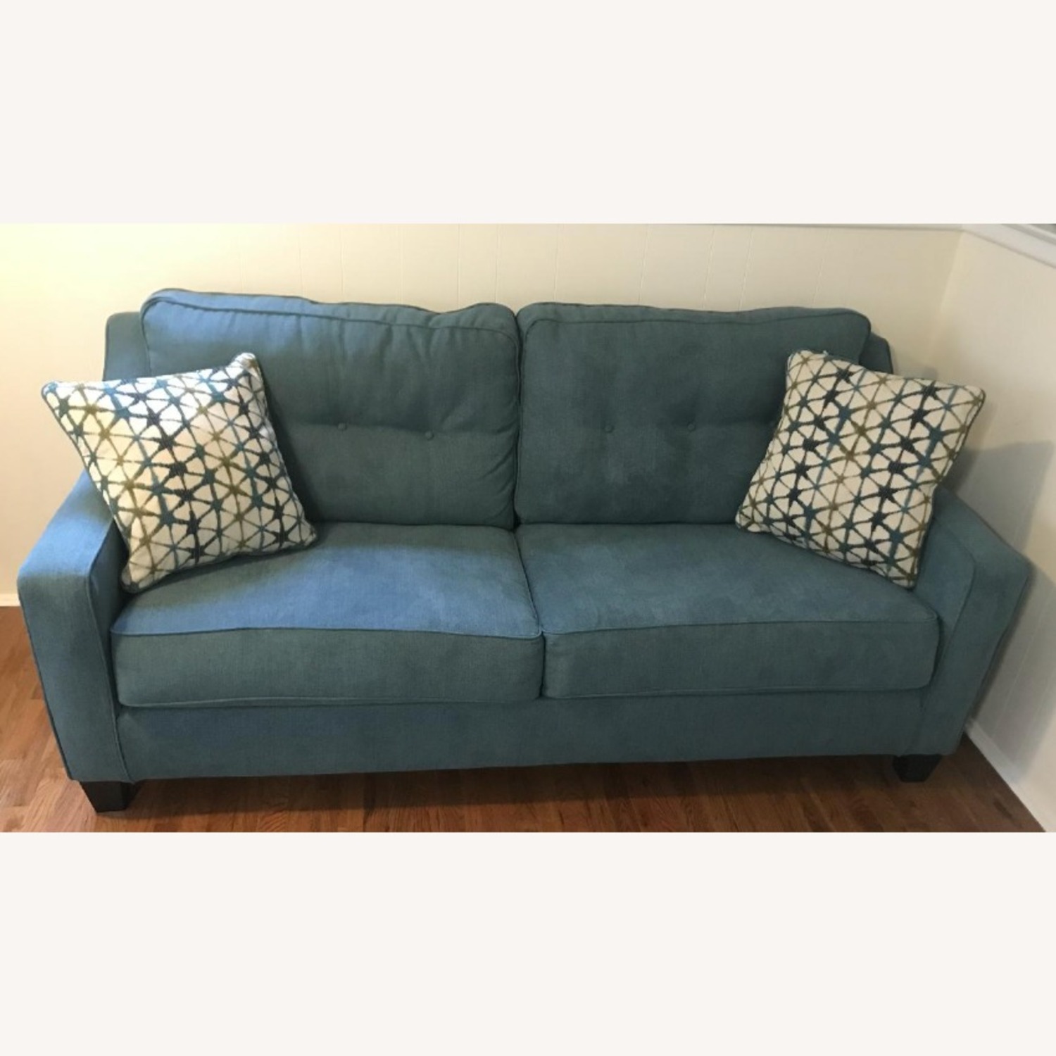 Ashley Furniture Shayla Queen Sleeper Sofa in Teal - image-3