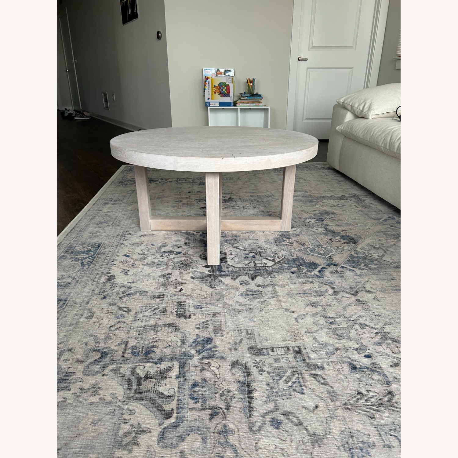 Light Brown Wood Coffee Table - image-3