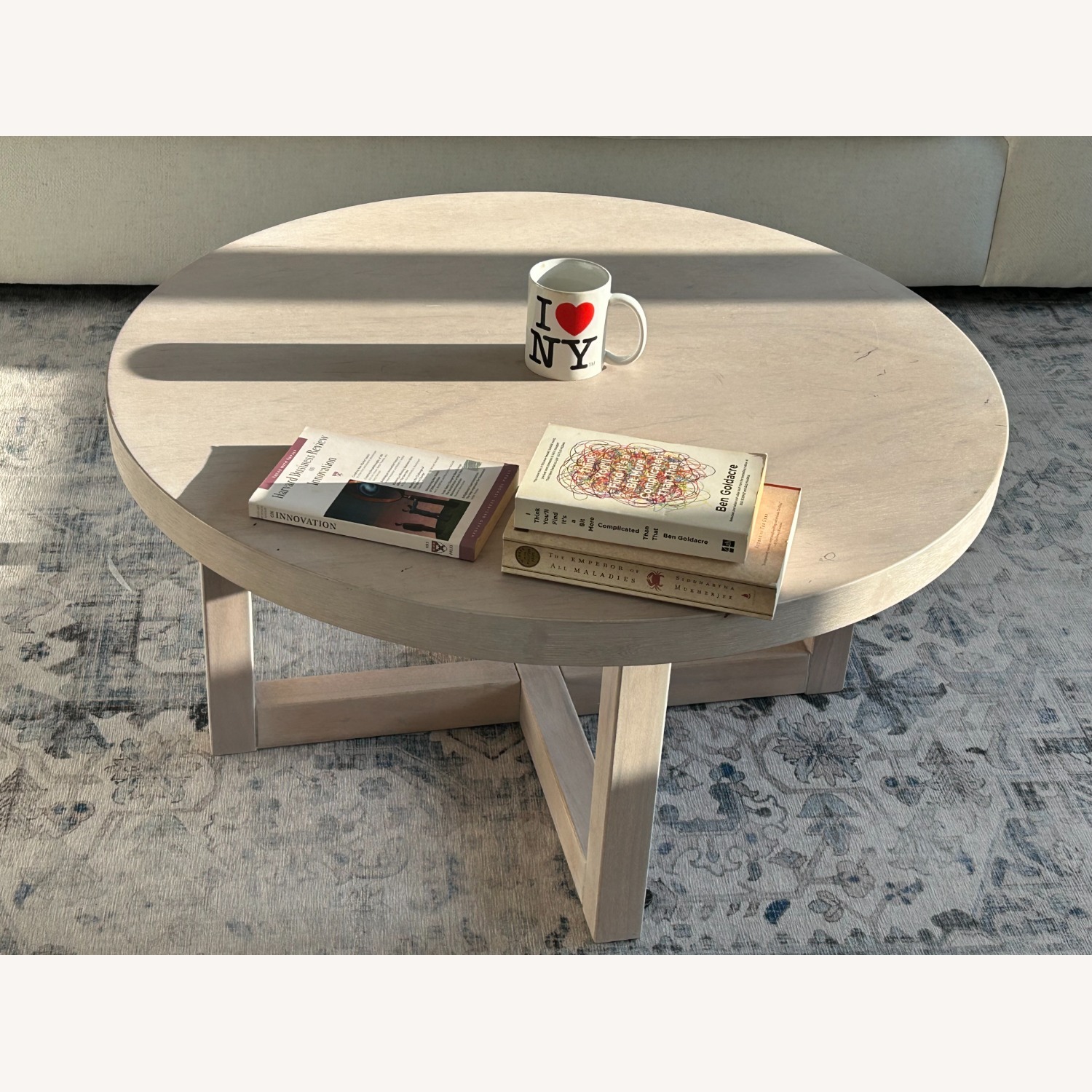 Light Brown Wood Coffee Table - image-4