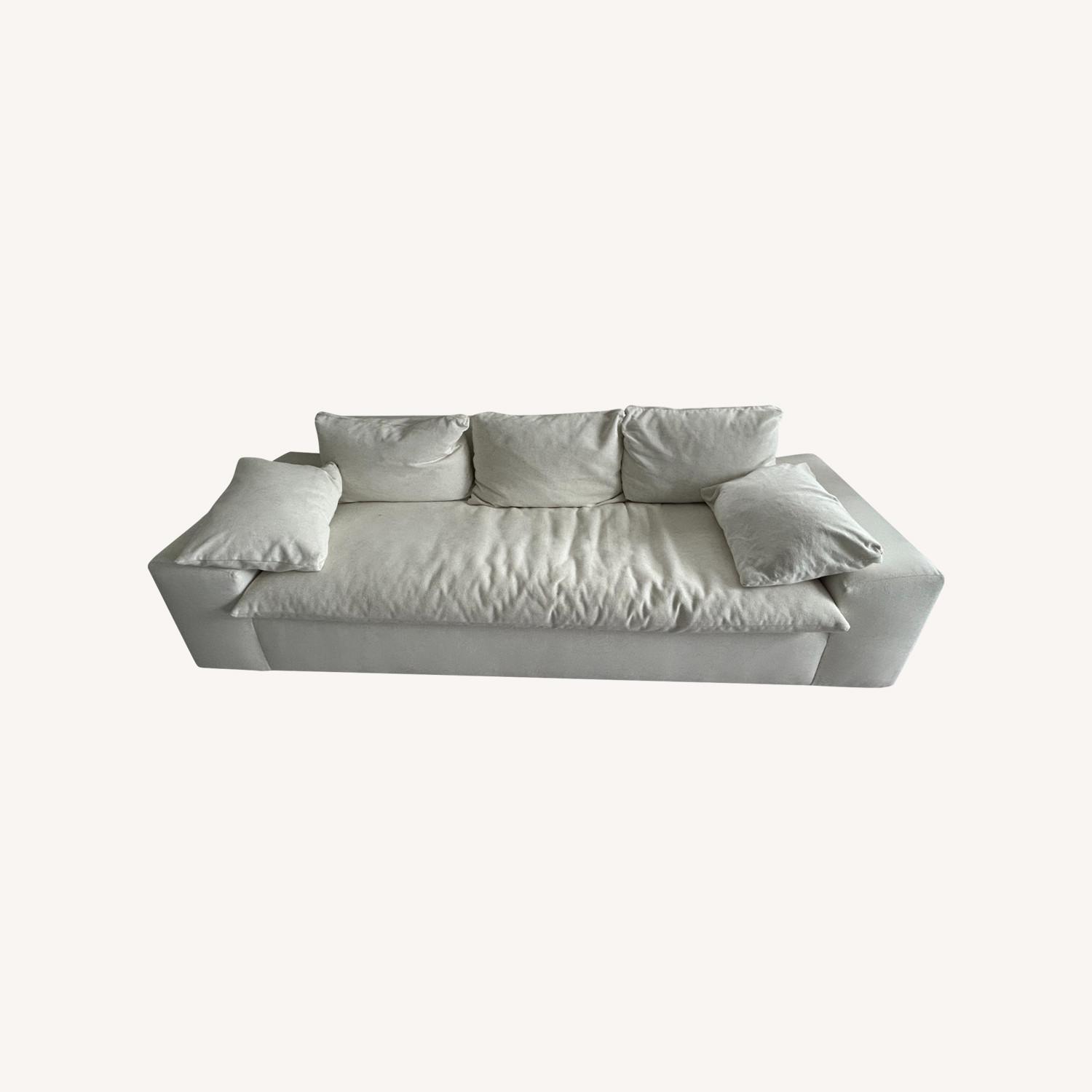 Crate & Barrel Algora White Fabric 3+ Seater Sofa - image-0