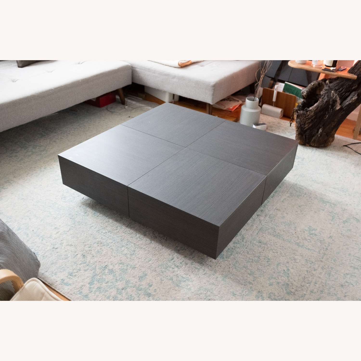 Lazzoni Rocco Dark Gray Wood Coffee Table - image-8