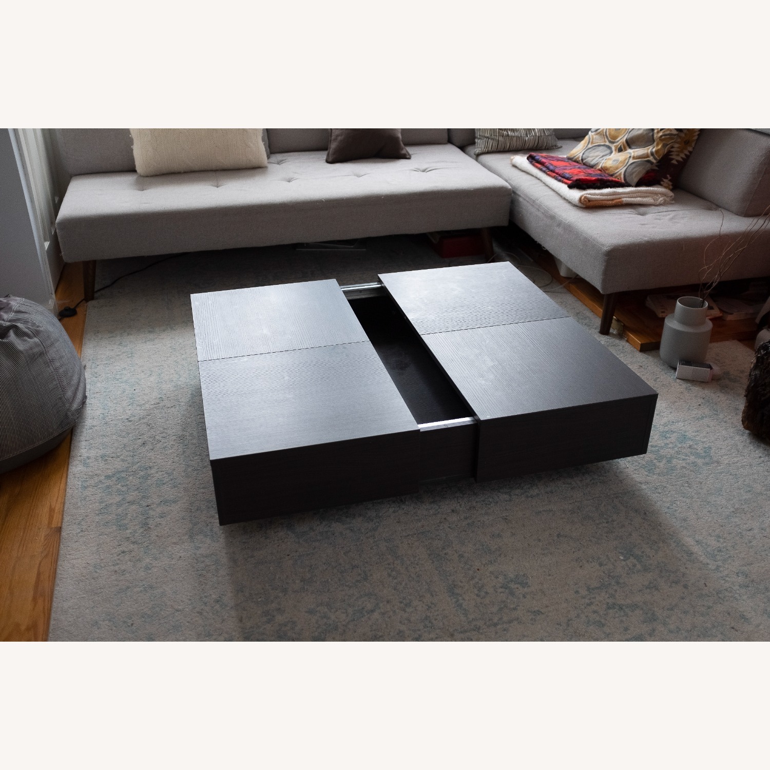 Lazzoni Rocco Dark Gray Wood Coffee Table - image-5