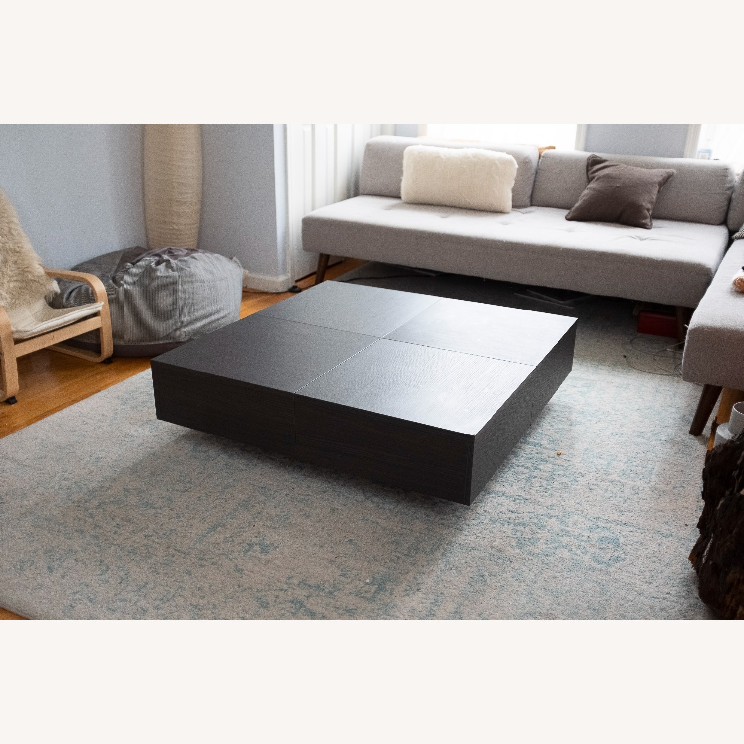 Lazzoni Rocco Dark Gray Wood Coffee Table - image-1