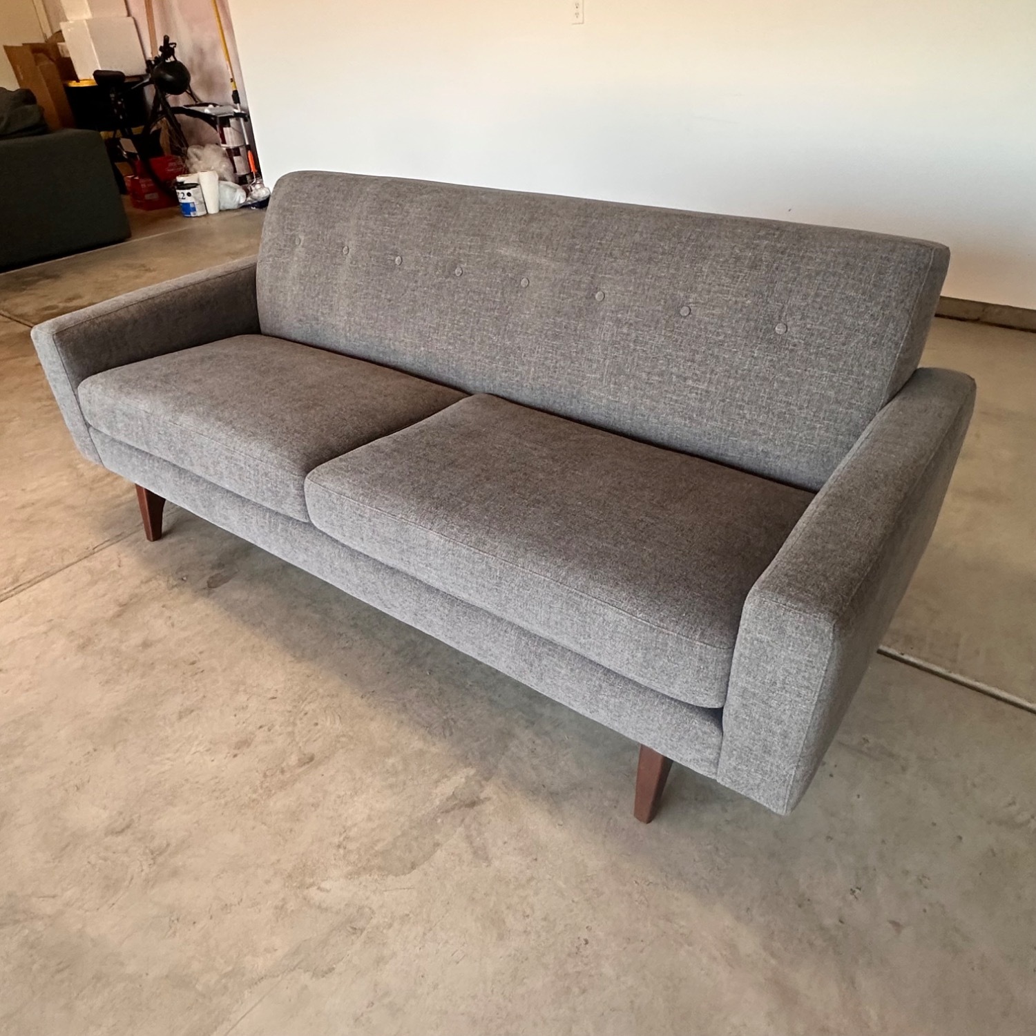 Tyler Dark Gray Fabric Loveseat - image-5