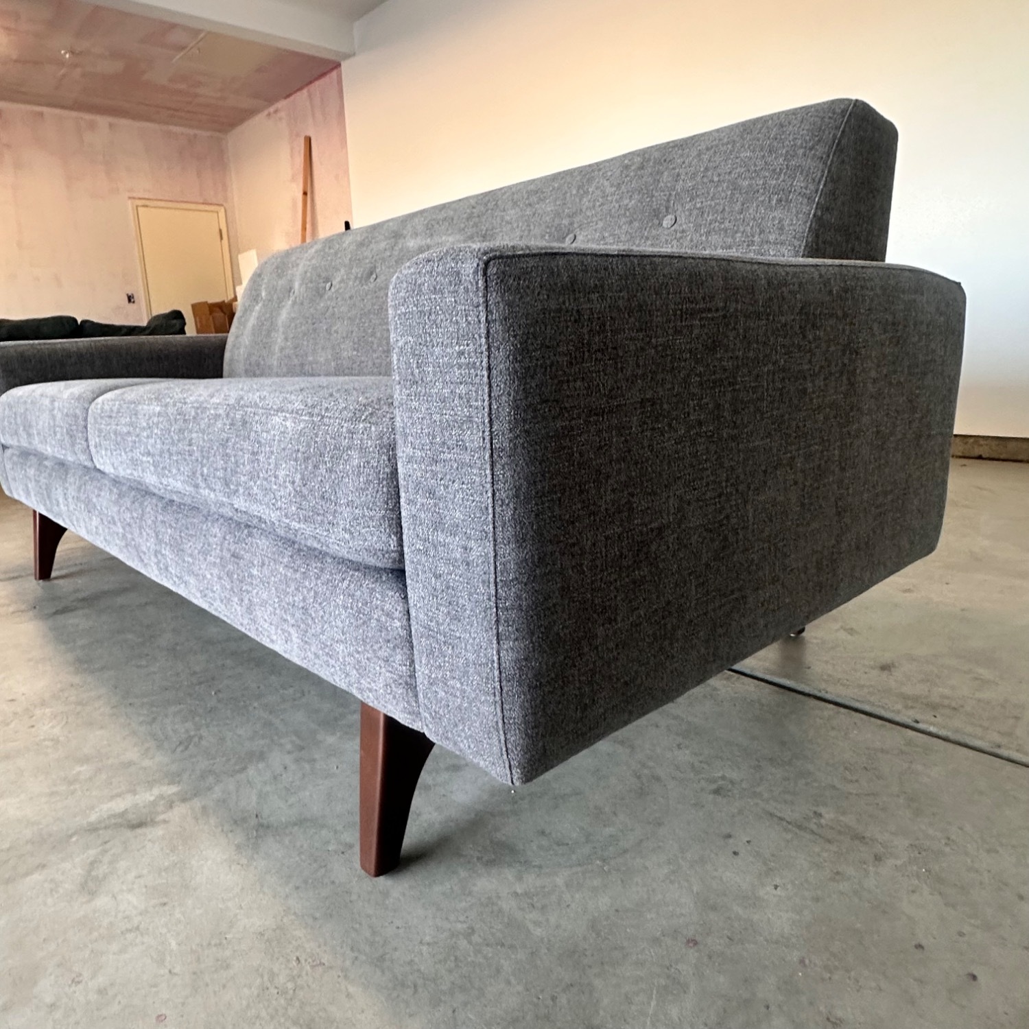 Tyler Dark Gray Fabric Loveseat - image-25