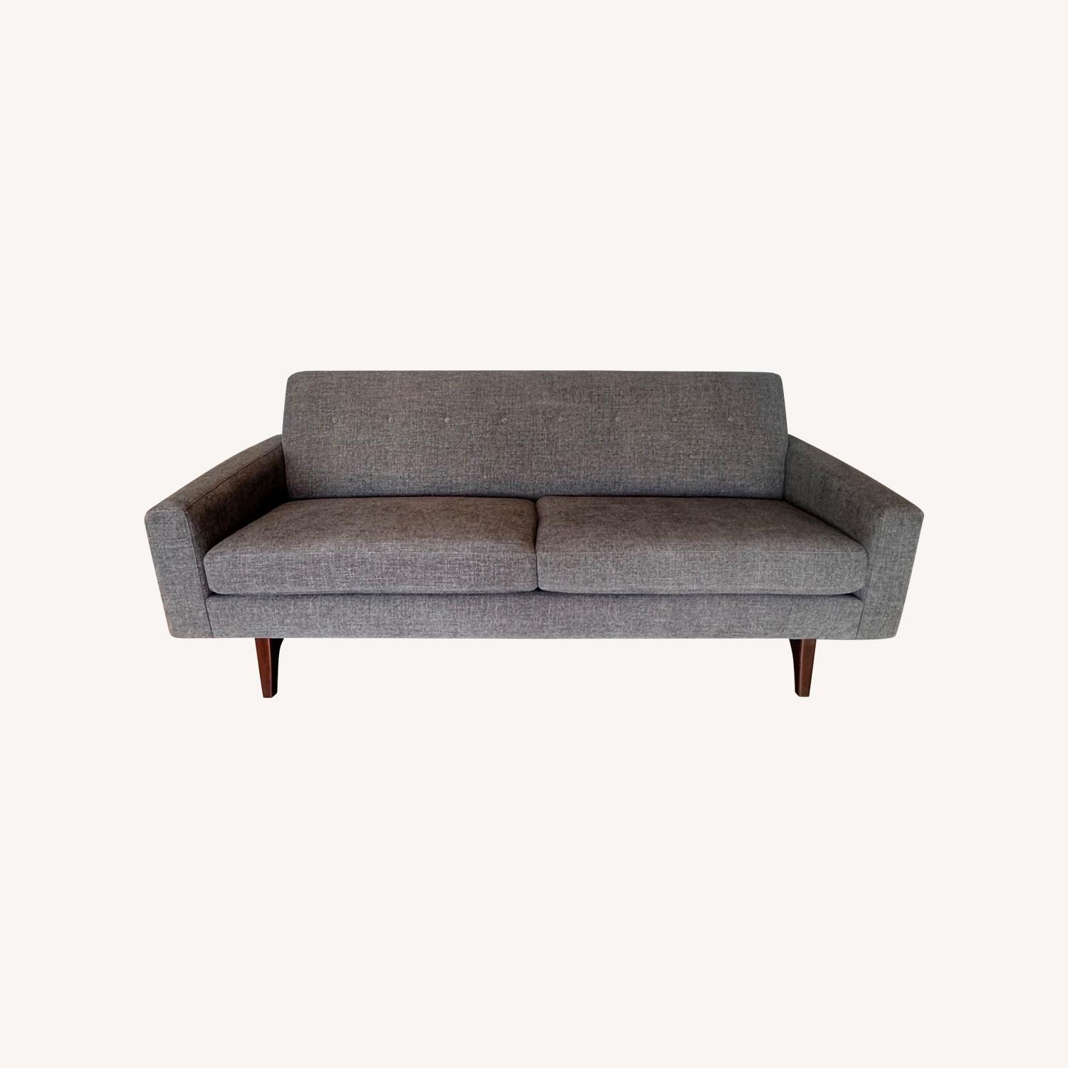 Tyler Dark Gray Fabric Loveseat - image-0