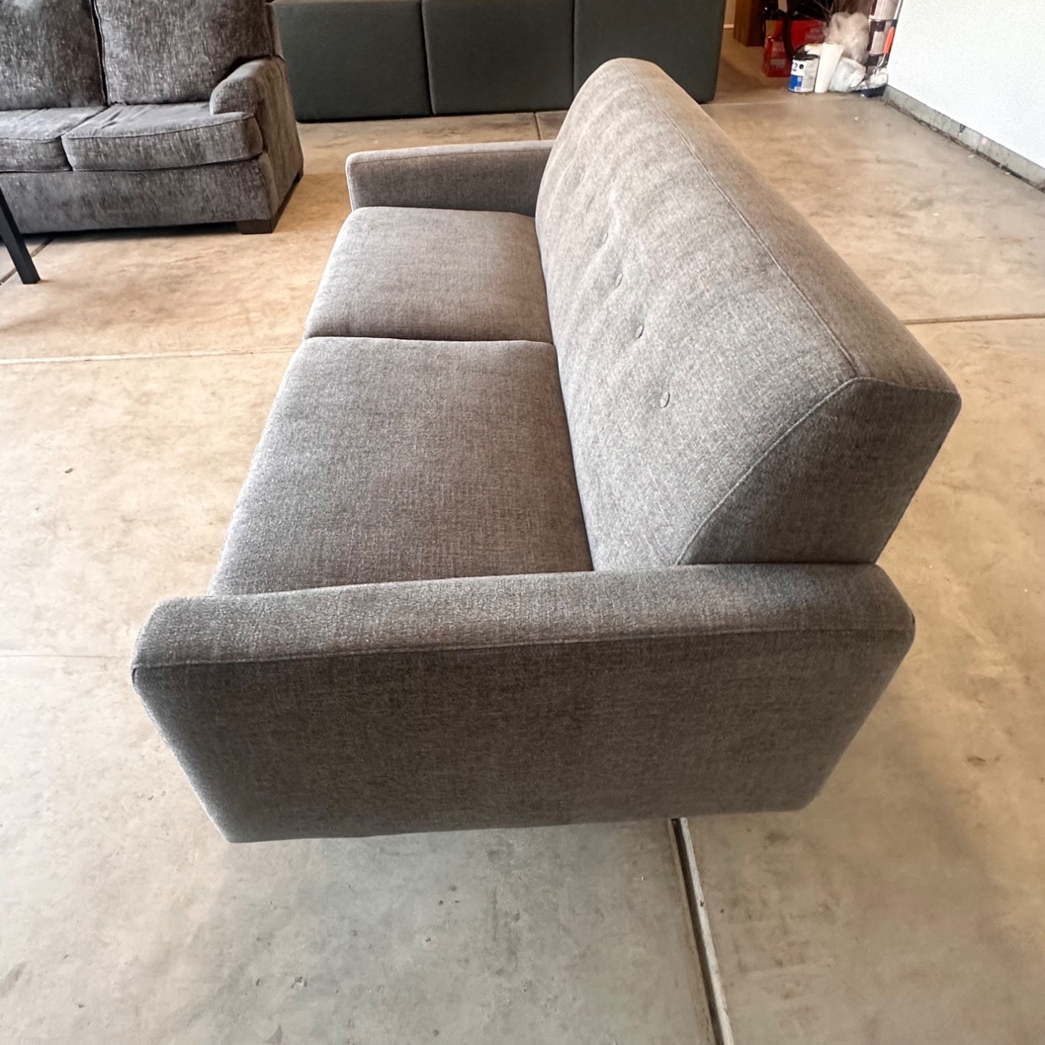 Tyler Dark Gray Fabric Loveseat - image-26