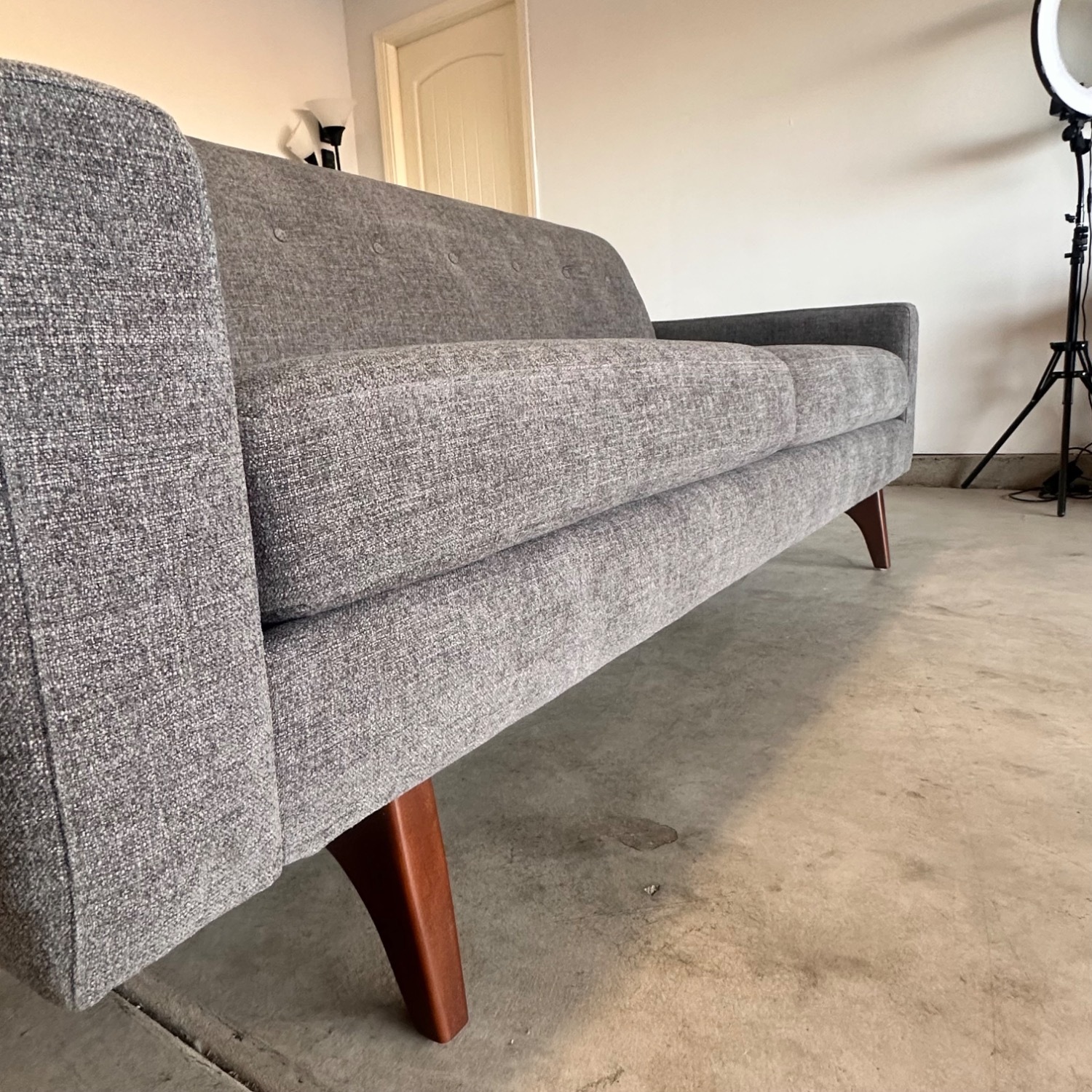 Tyler Dark Gray Fabric Loveseat - image-24