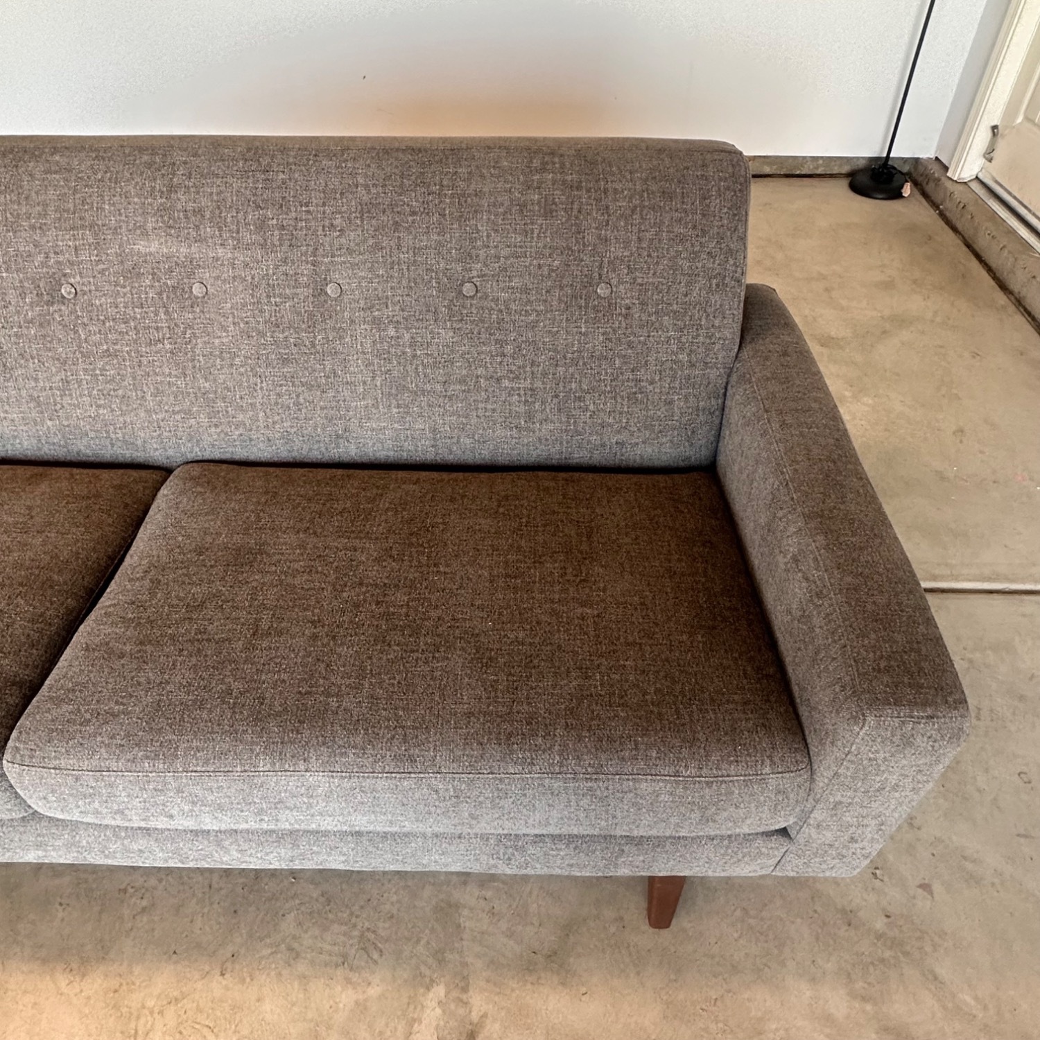 Tyler Dark Gray Fabric Loveseat - image-9