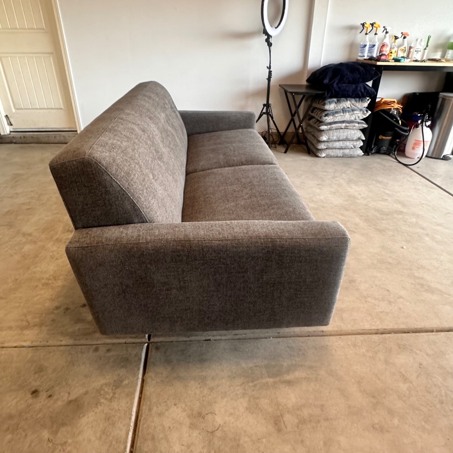 Tyler Dark Gray Fabric Loveseat - image-4