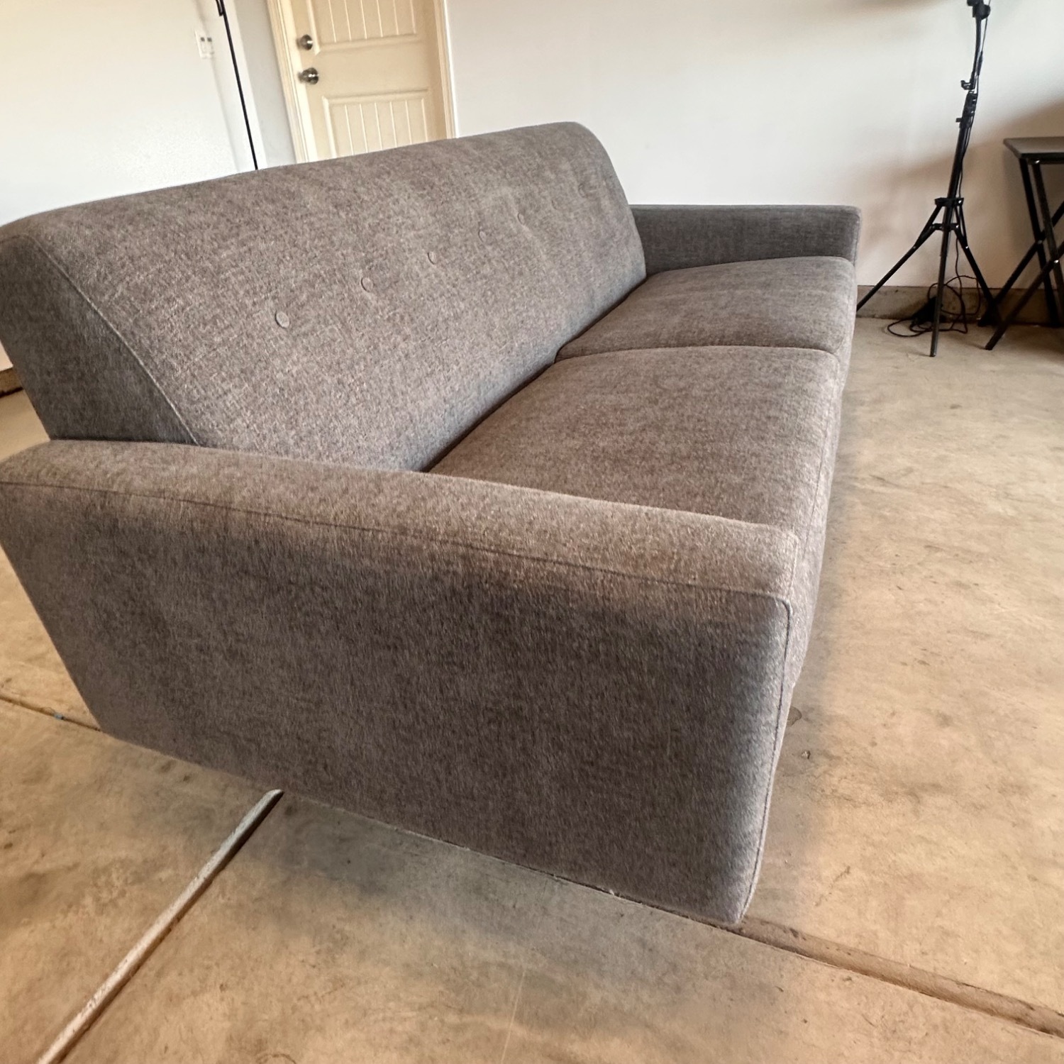 Tyler Dark Gray Fabric Loveseat - image-7