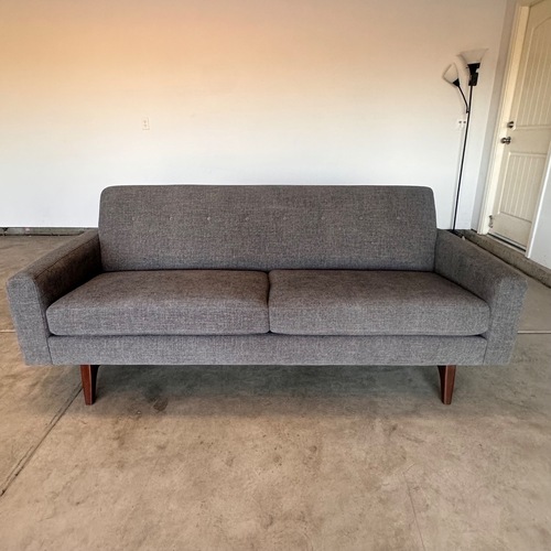 Used Tyler Dark Gray Fabric Loveseat for sale on AptDeco