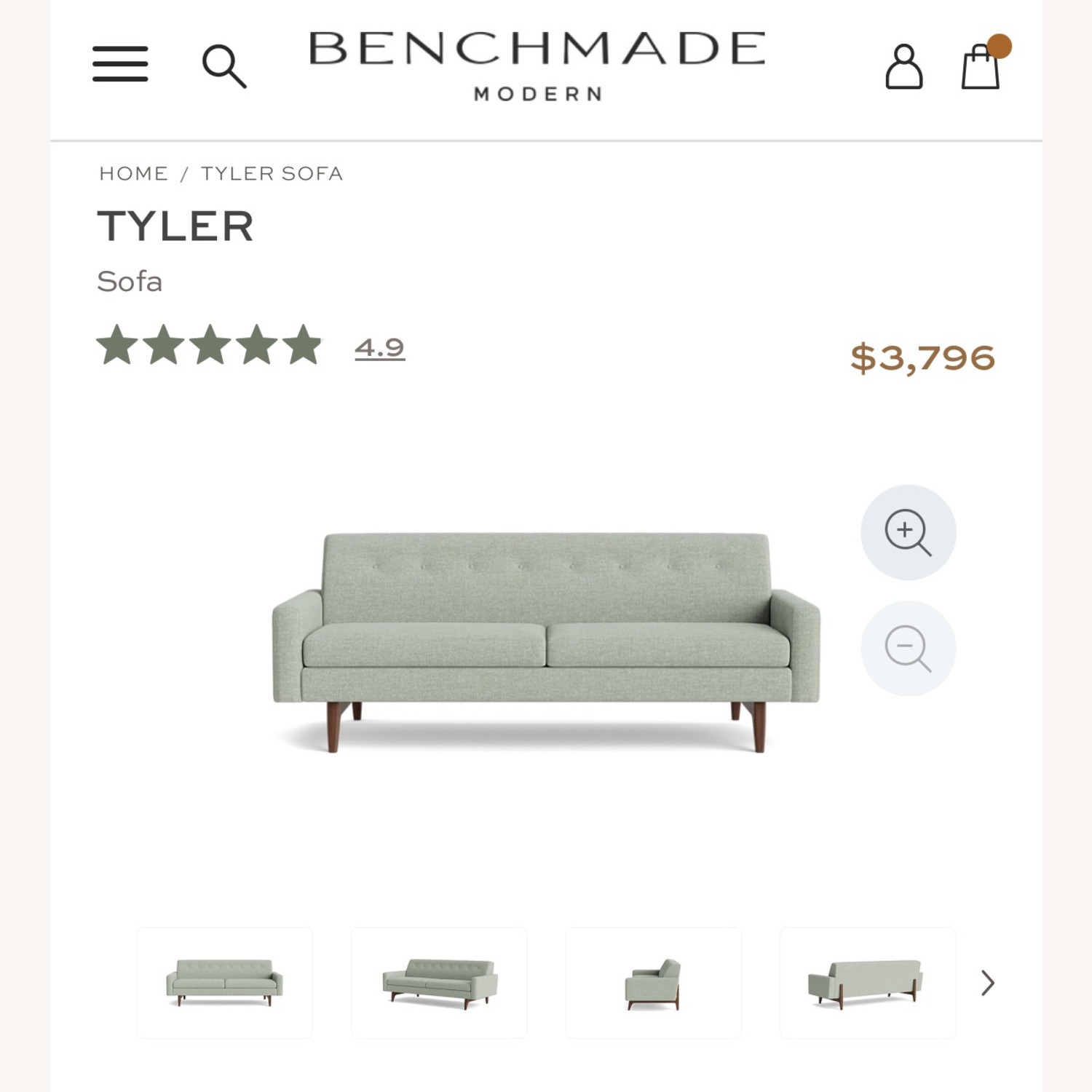 Tyler Dark Gray Fabric Loveseat - image-28