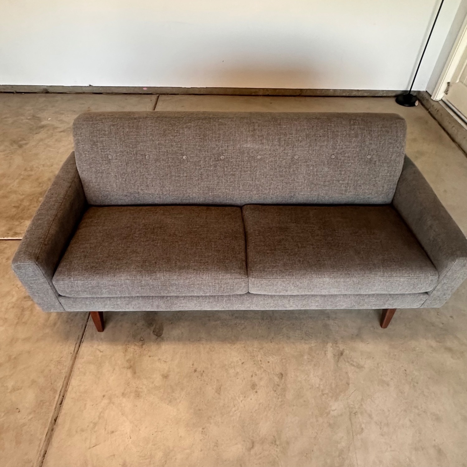 Tyler Dark Gray Fabric Loveseat - image-6