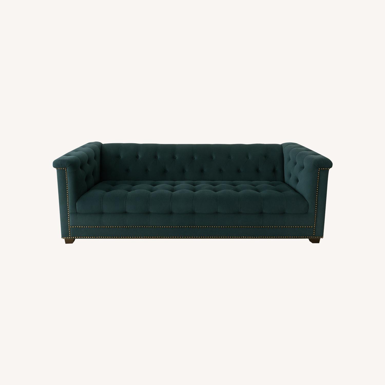 Raymour & Flanigan Blue Fabric 3+ Seater Sofa - image-0