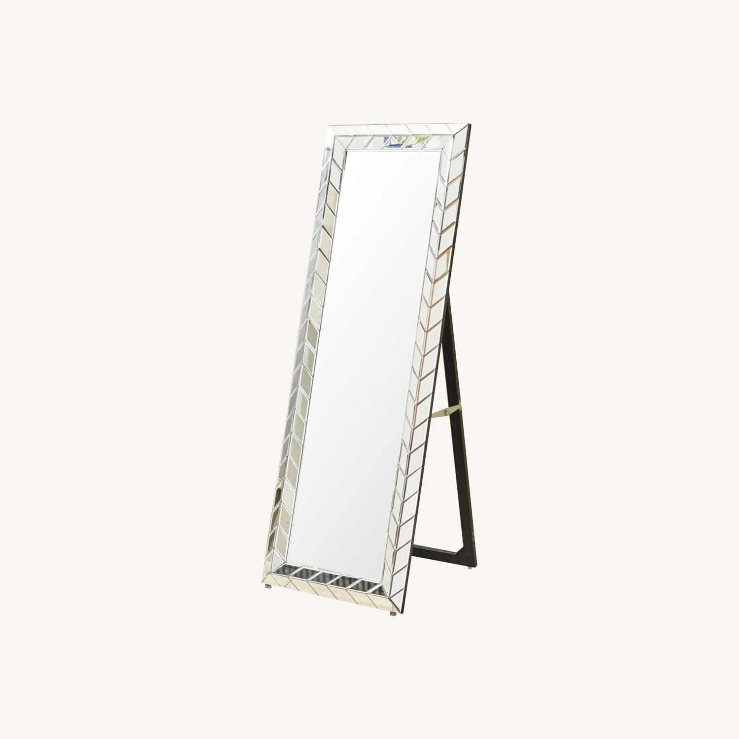Wayfair Stillings Silver Glass Floor Mirror - image-0