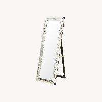 Wayfair Stillings Silver Glass Floor Mirror