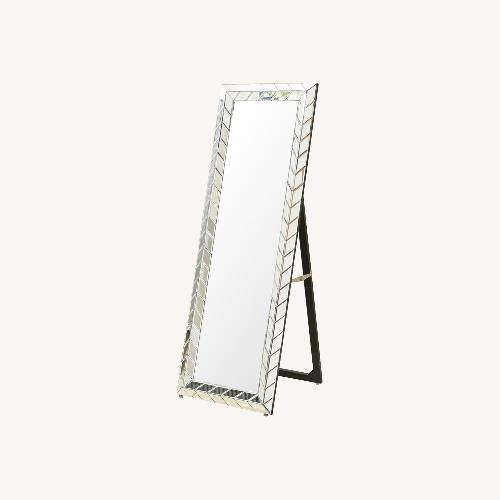 Used Wayfair Stillings Silver Glass Floor Mirror for sale on AptDeco