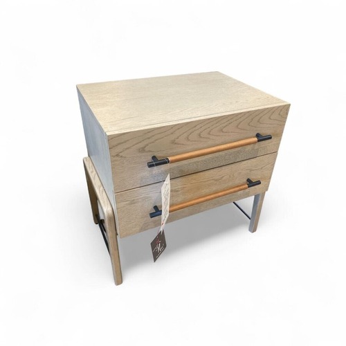 Used Four Hands Rosedale Yucca Oak 2-Drawer Nightstand for sale on AptDeco