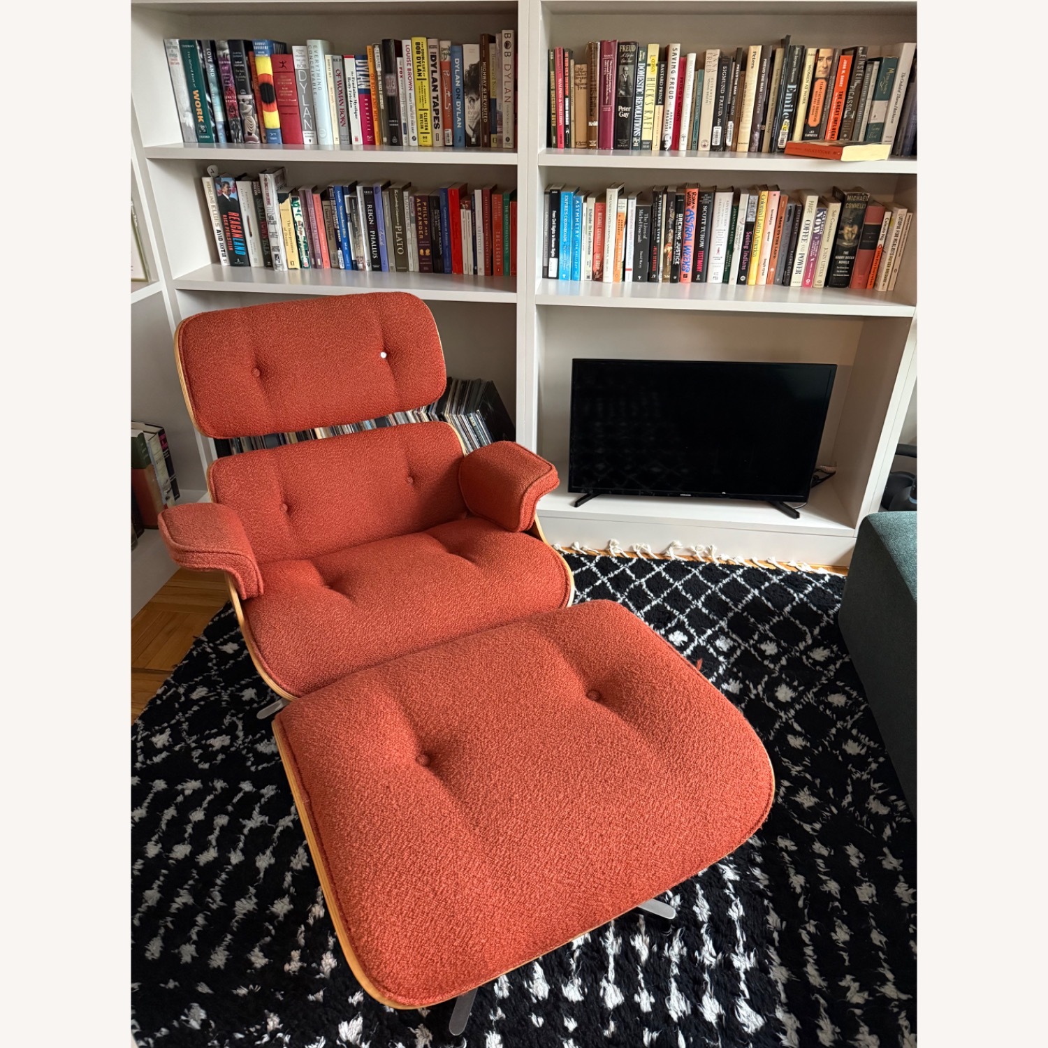 Herman Miller Eames Lounge Chair and Ottoman in Cayenne - image-4