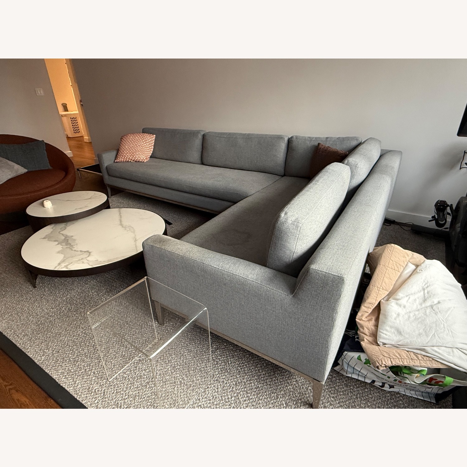 Restoration Hardware Italia Track Arm Sectional Sofa - image-2