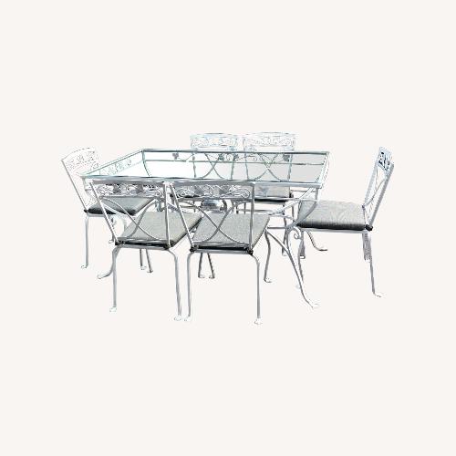 Used Vintage/Antique Finds Light Gray Metal Dining Sets for sale on AptDeco