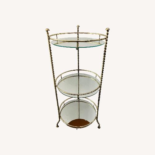 Used Vintage 3 Tiered Side Table Hollywood Regency for sale on AptDeco