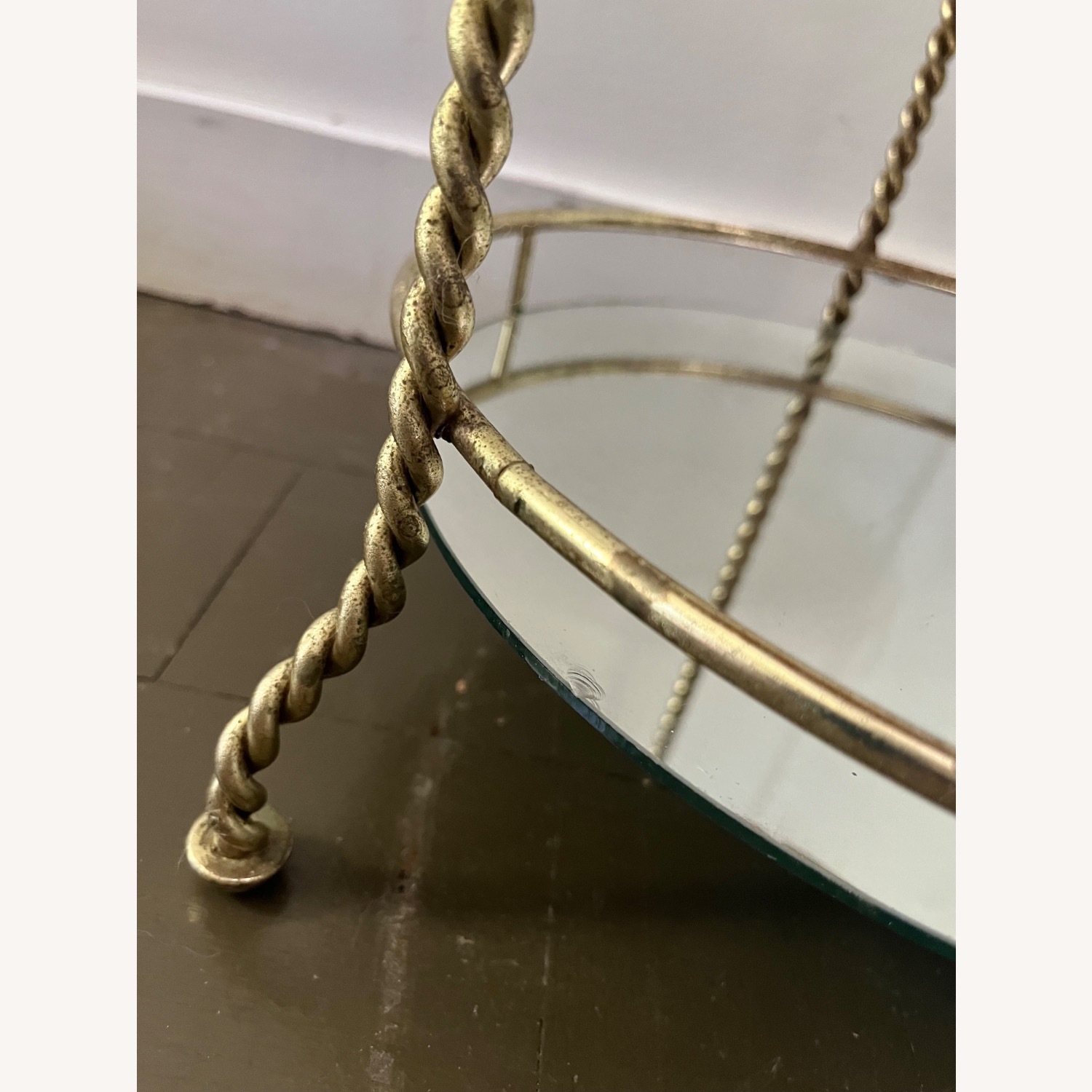 Vintage 3 Tiered Side Table Hollywood Regency - image-6