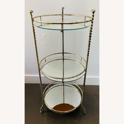 Used Vintage 3 Tiered Side Table Hollywood Regency for sale on AptDeco