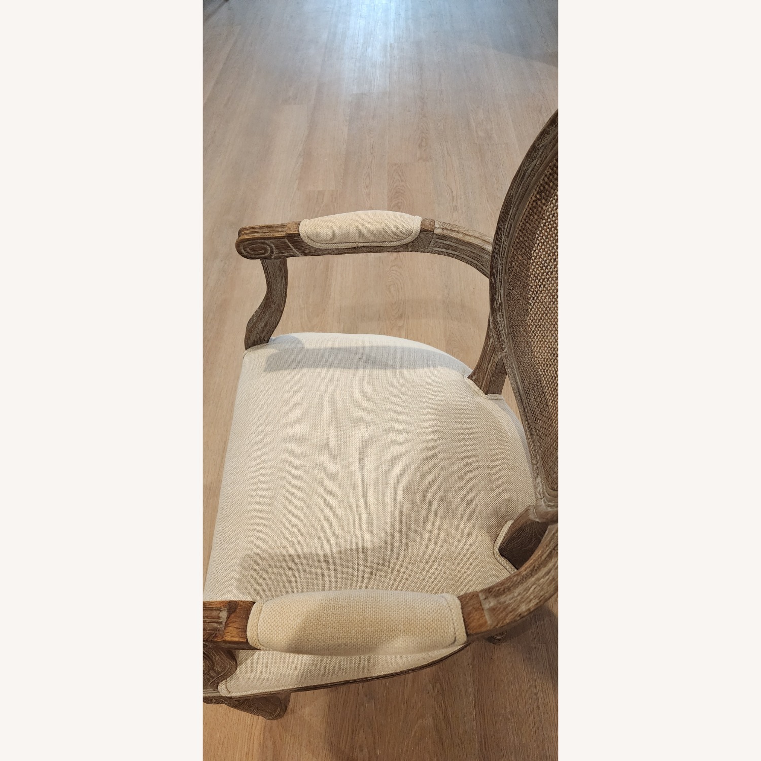 Restoration Hardware Vintage French Round Fabric Arm Chair - image-3