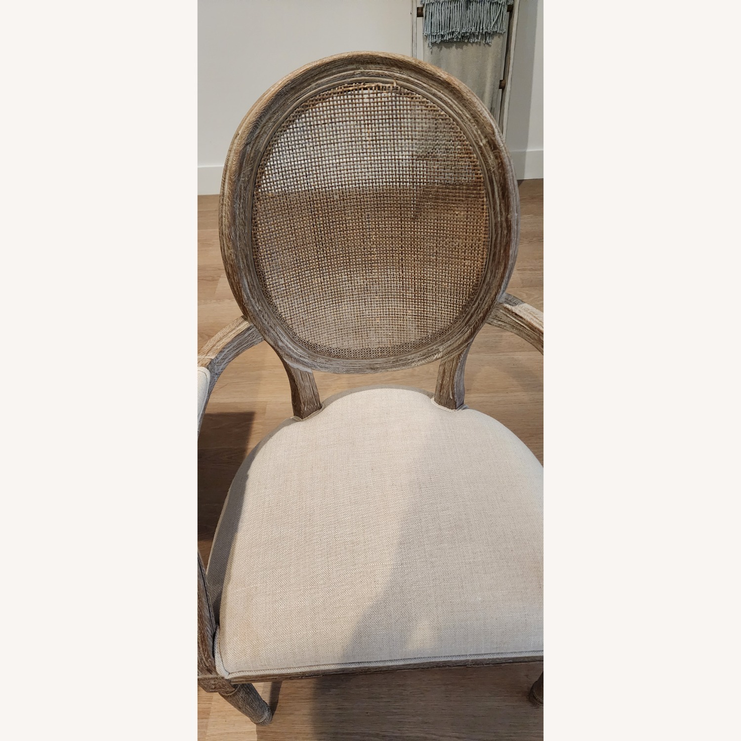Restoration Hardware Vintage French Round Fabric Arm Chair - image-6