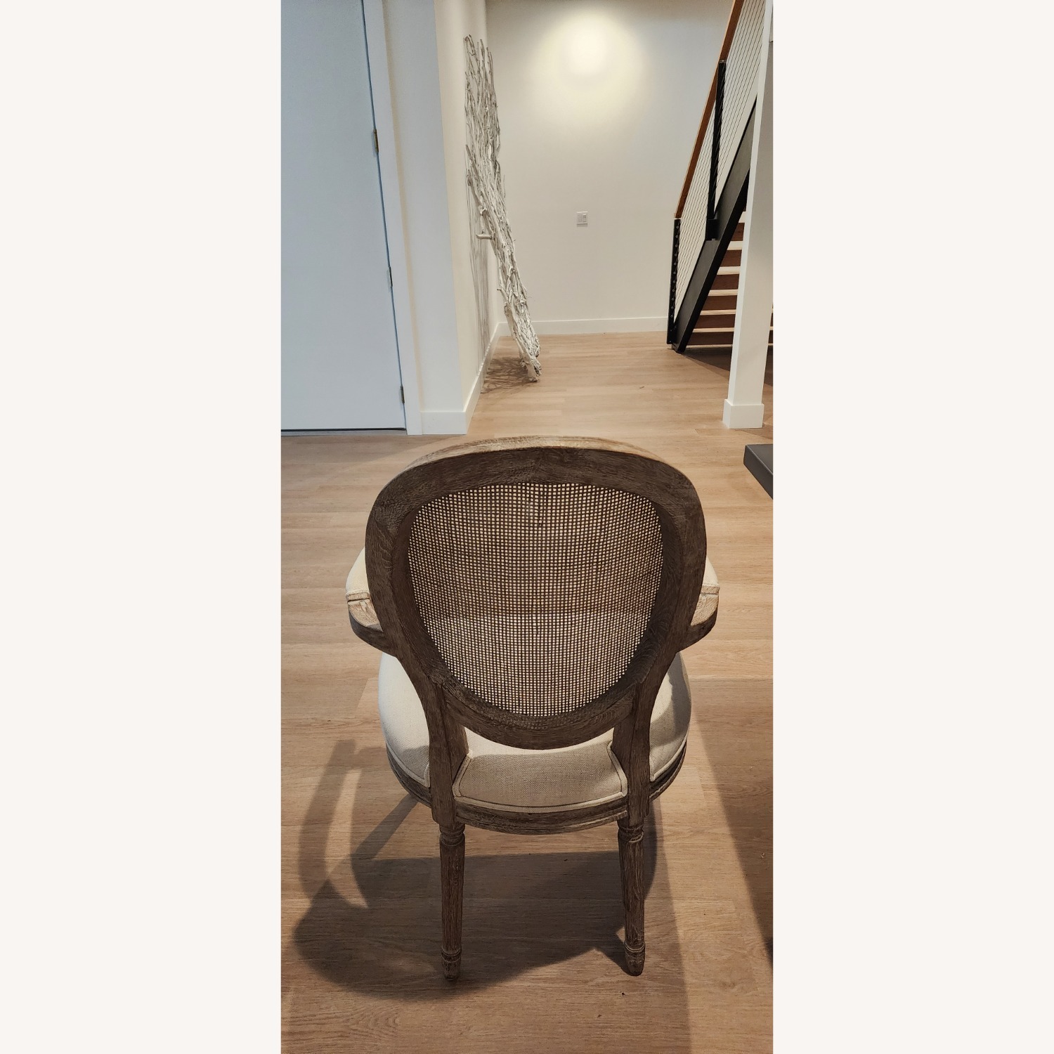 Restoration Hardware Vintage French Round Fabric Arm Chair - image-8