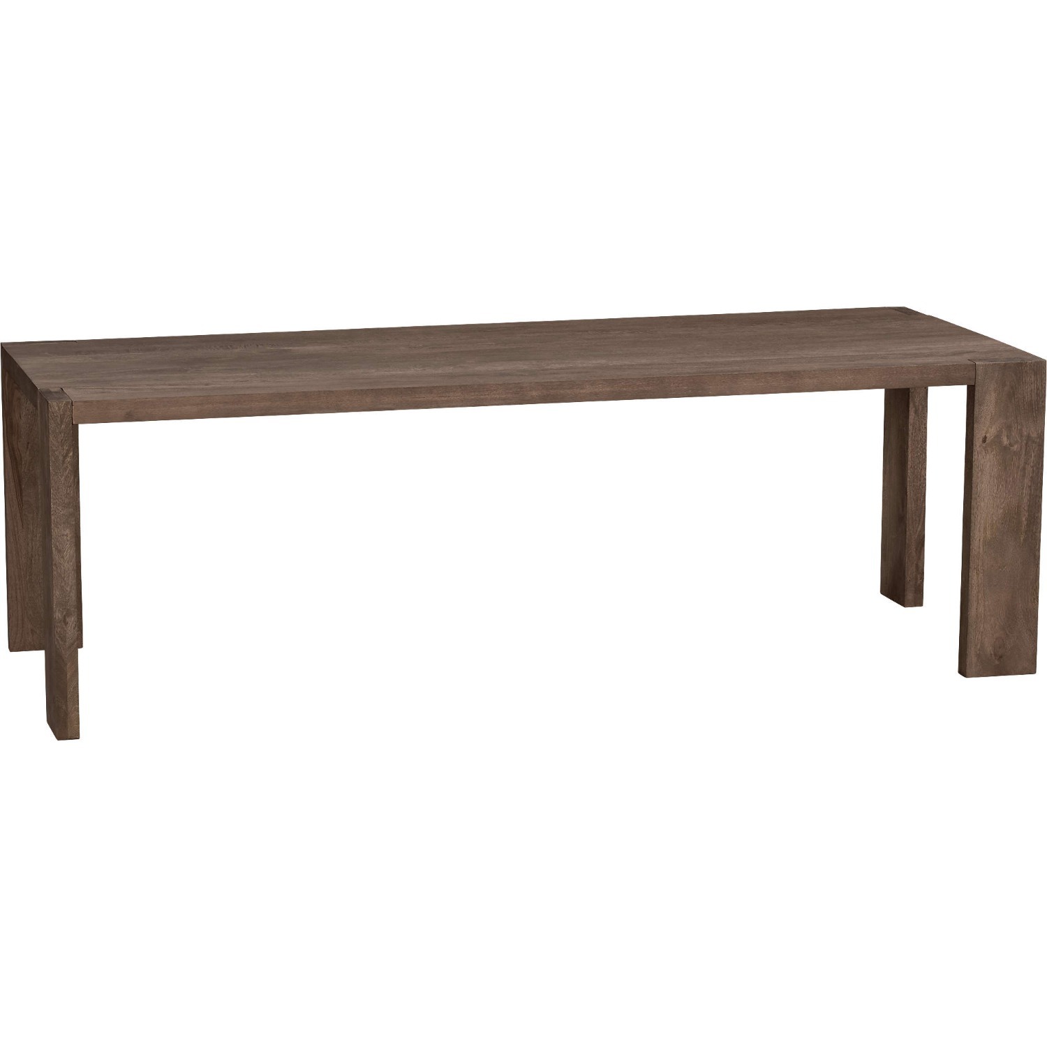 CB2 Blox 91" Rectangular Brown Wood Dining Table - image-1