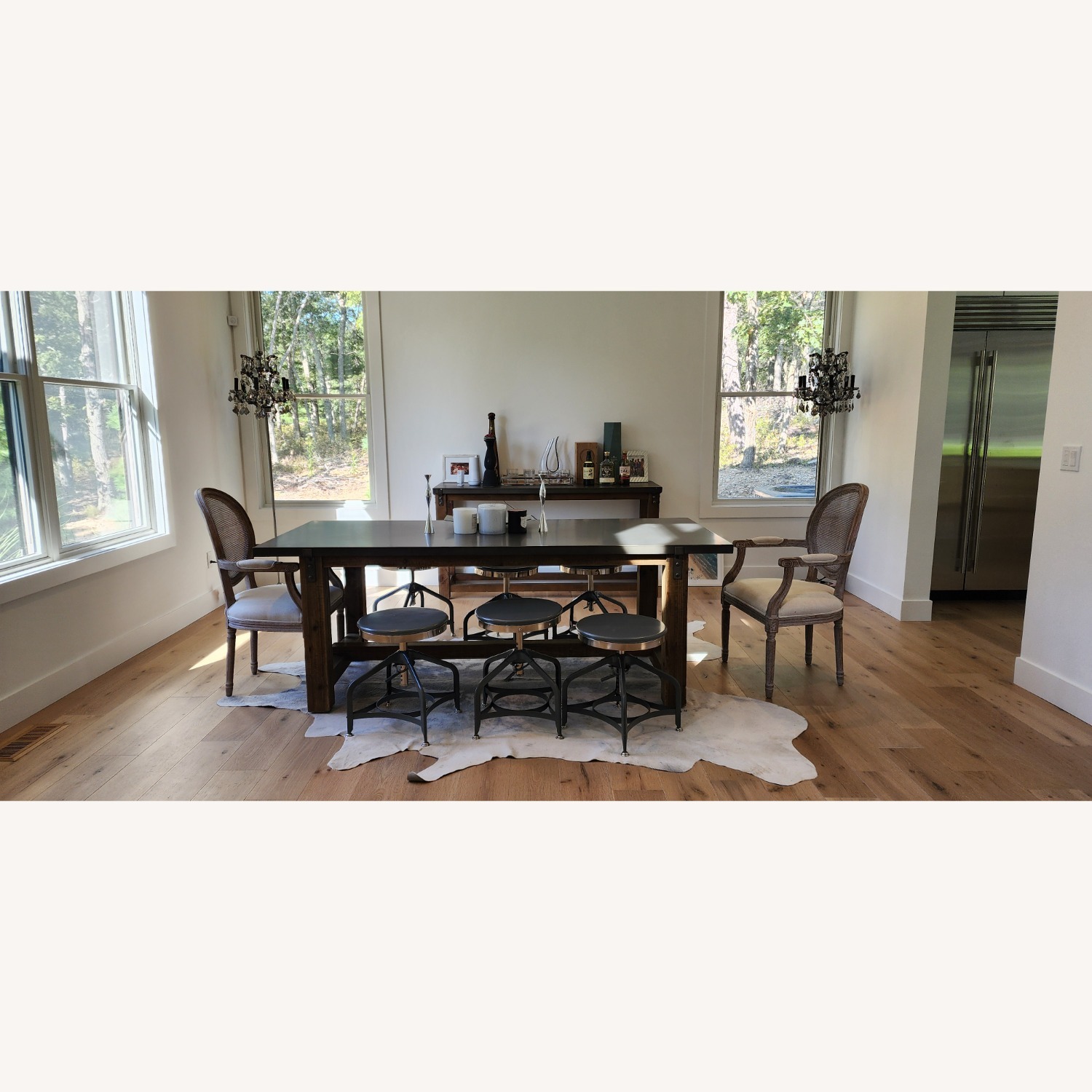 Restoration Hardware Toledo Stools Dark Gray - image-1