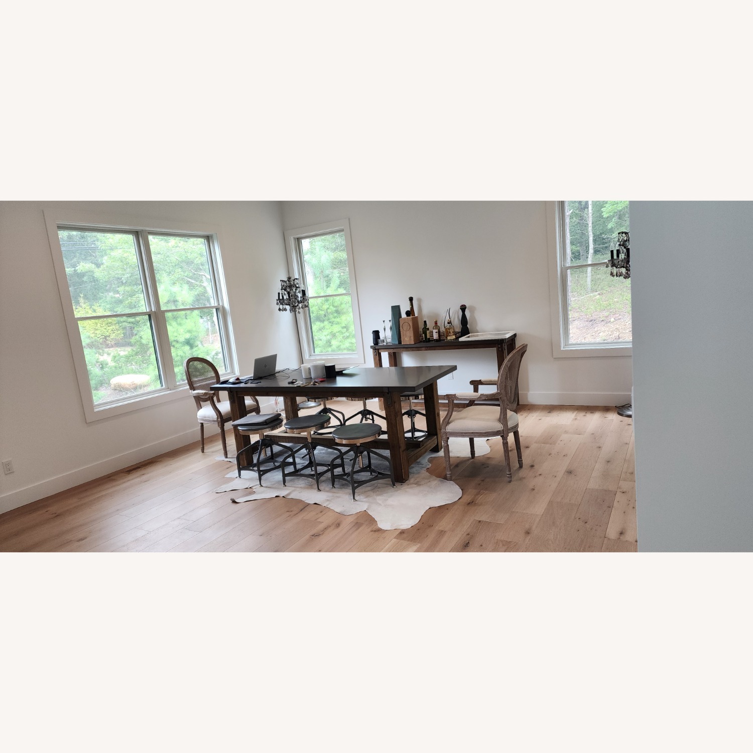 Restoration Hardware Toledo Stools Dark Gray - image-3