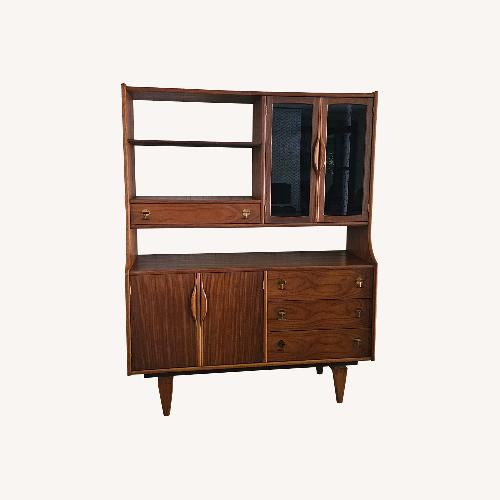 Used Cabinet MCM 4 Drawers 5 Shelves Walnut Veneer  for sale on AptDeco
