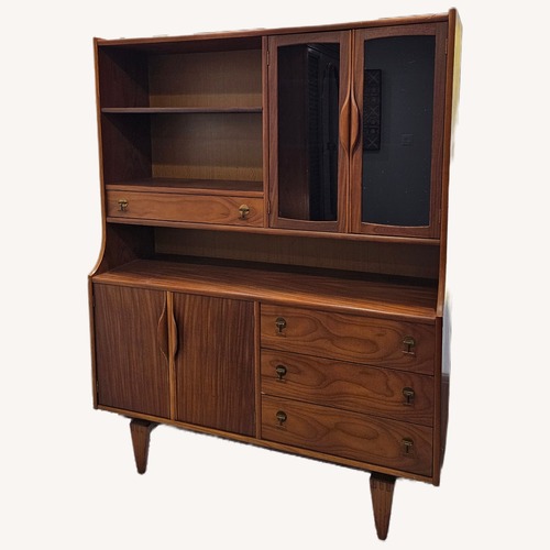 Used Cabinet MCM 4 Drawers 5 Shelves Walnut Veneer for sale on AptDeco