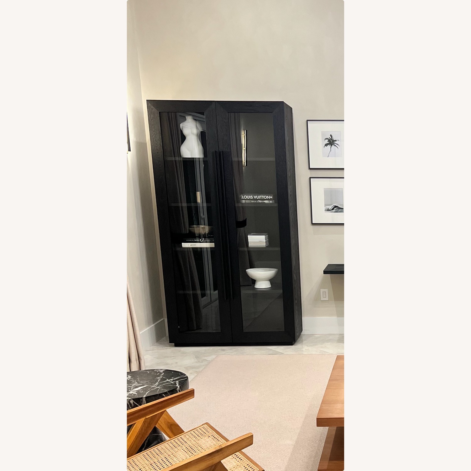 Restoration Hardware Ligné Glass Cabinet - image-1