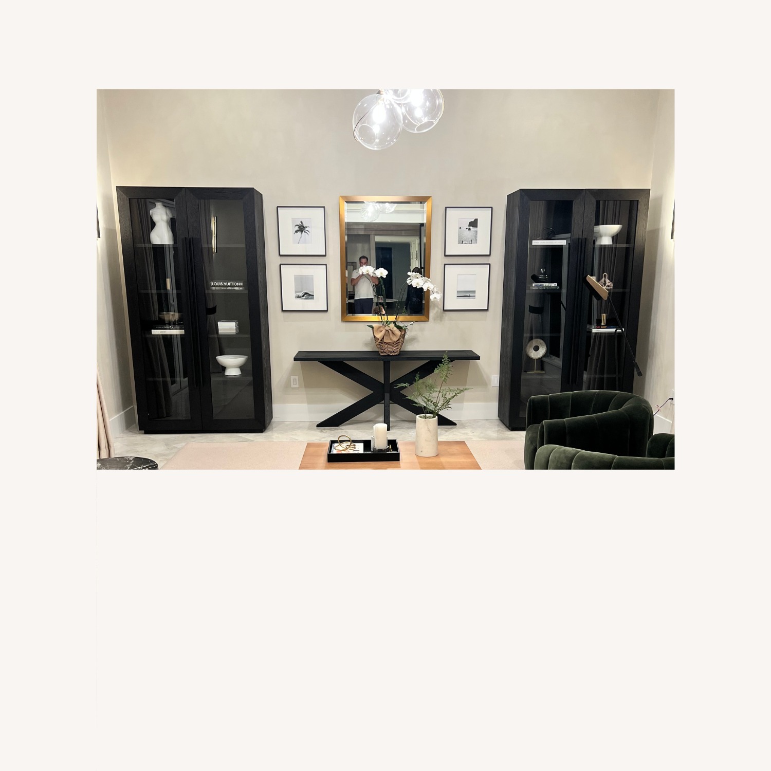 Restoration Hardware Ligné Glass Cabinet - image-2