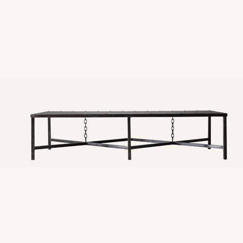Used Restoration Hardware 1920s English Mail Sorter Chain Metal Coffee Table for sale on AptDeco