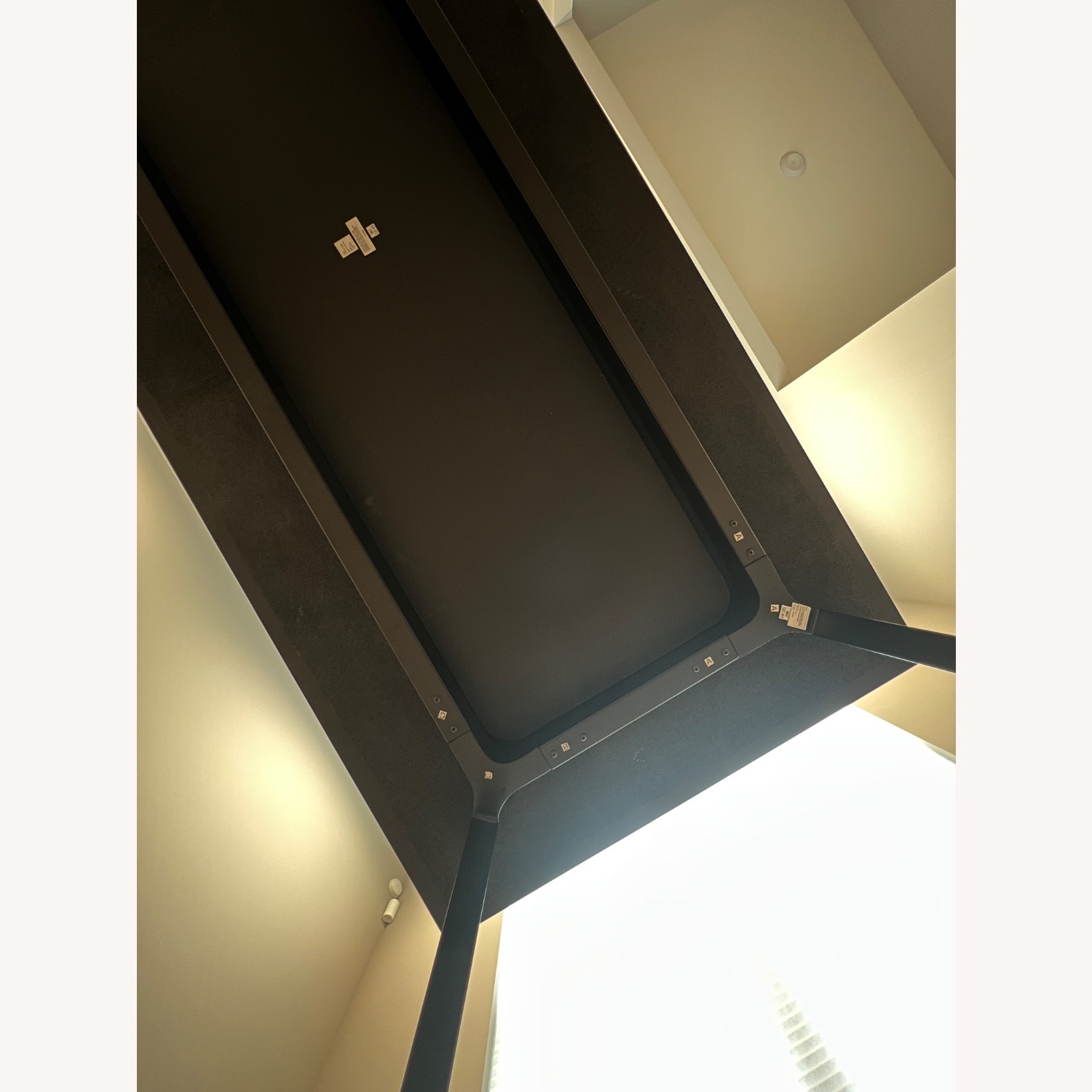 CB2 Harper Black Dining Table with Black Marble Top. - image-7