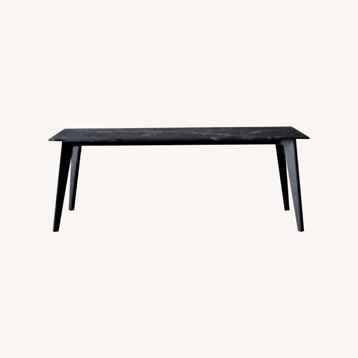 CB2 Harper Black Dining Table with Black Marble Top. - image-0