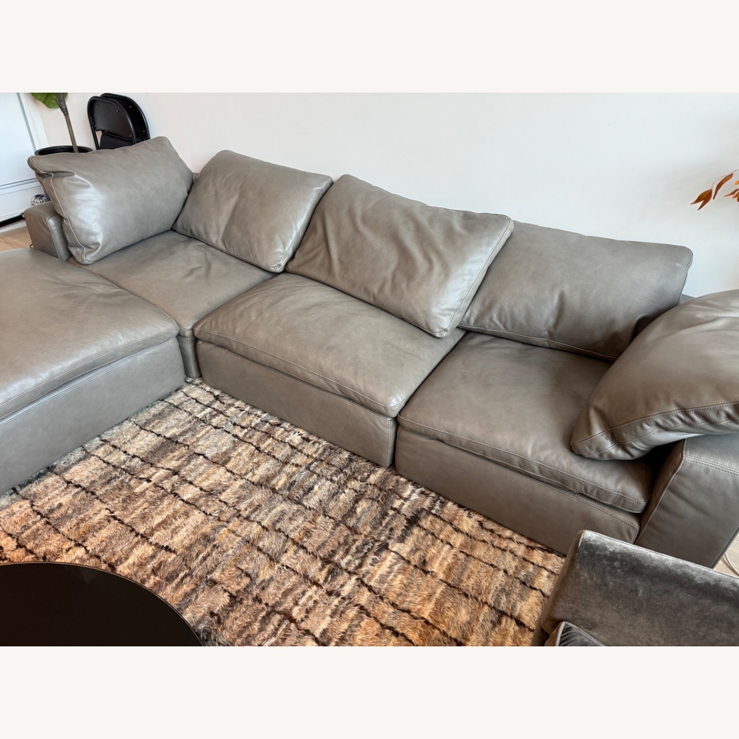 Restoration Hardware Cloud Leather Sectional - image-3