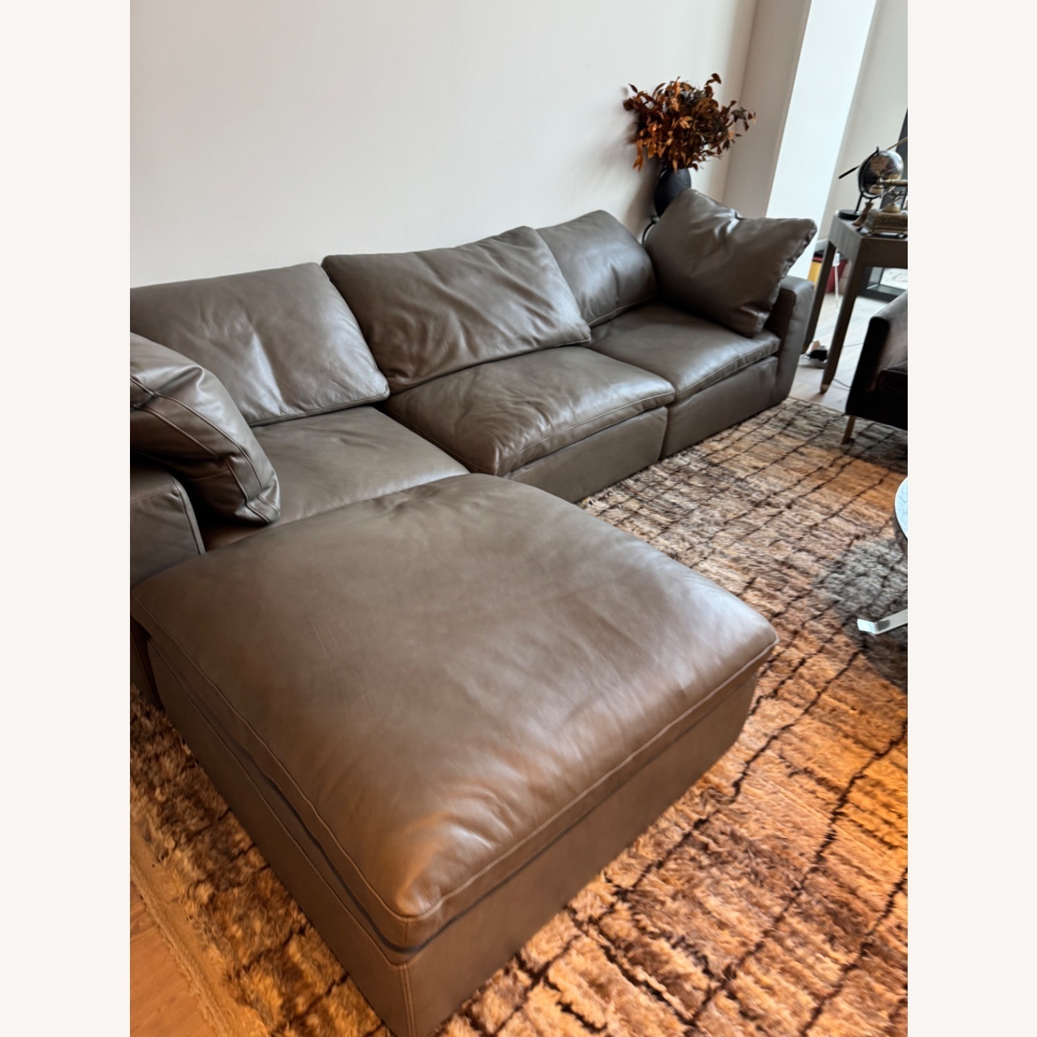 Restoration Hardware Cloud Leather Sectional - image-1