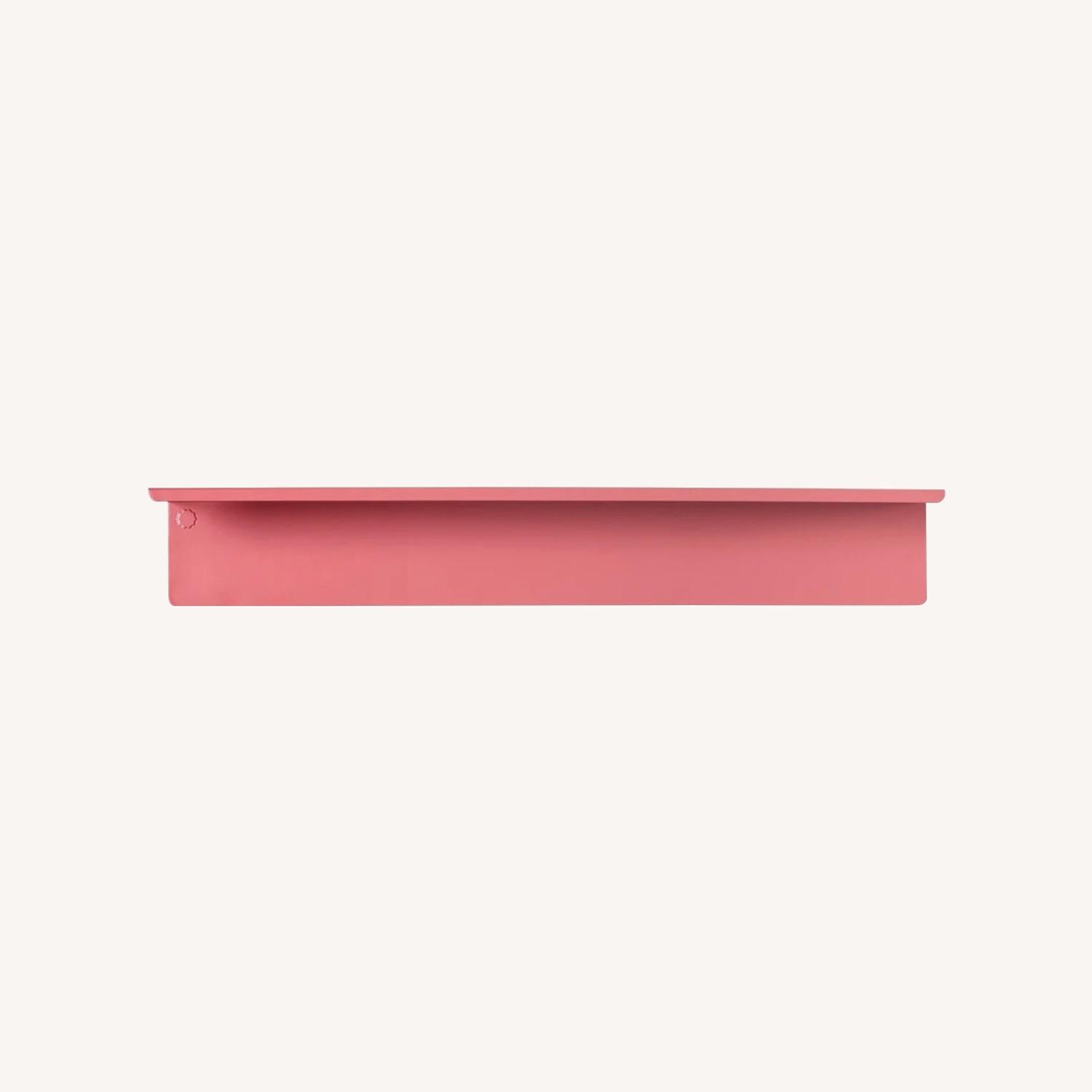 Mustard Ledge Pink Metal Wall Shelf - image-0