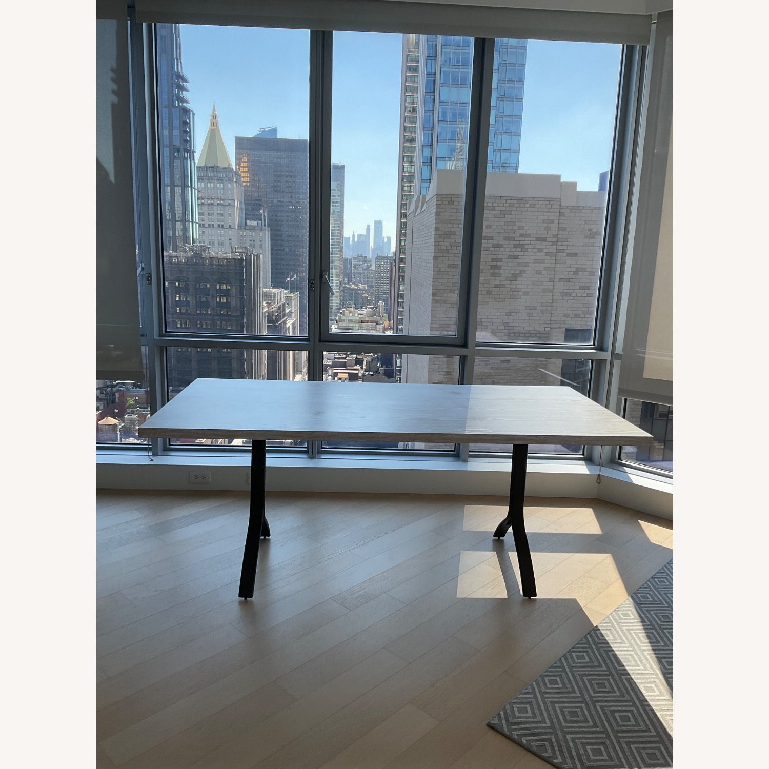 West Elm Avery Wishbone White Dining Table - image-2