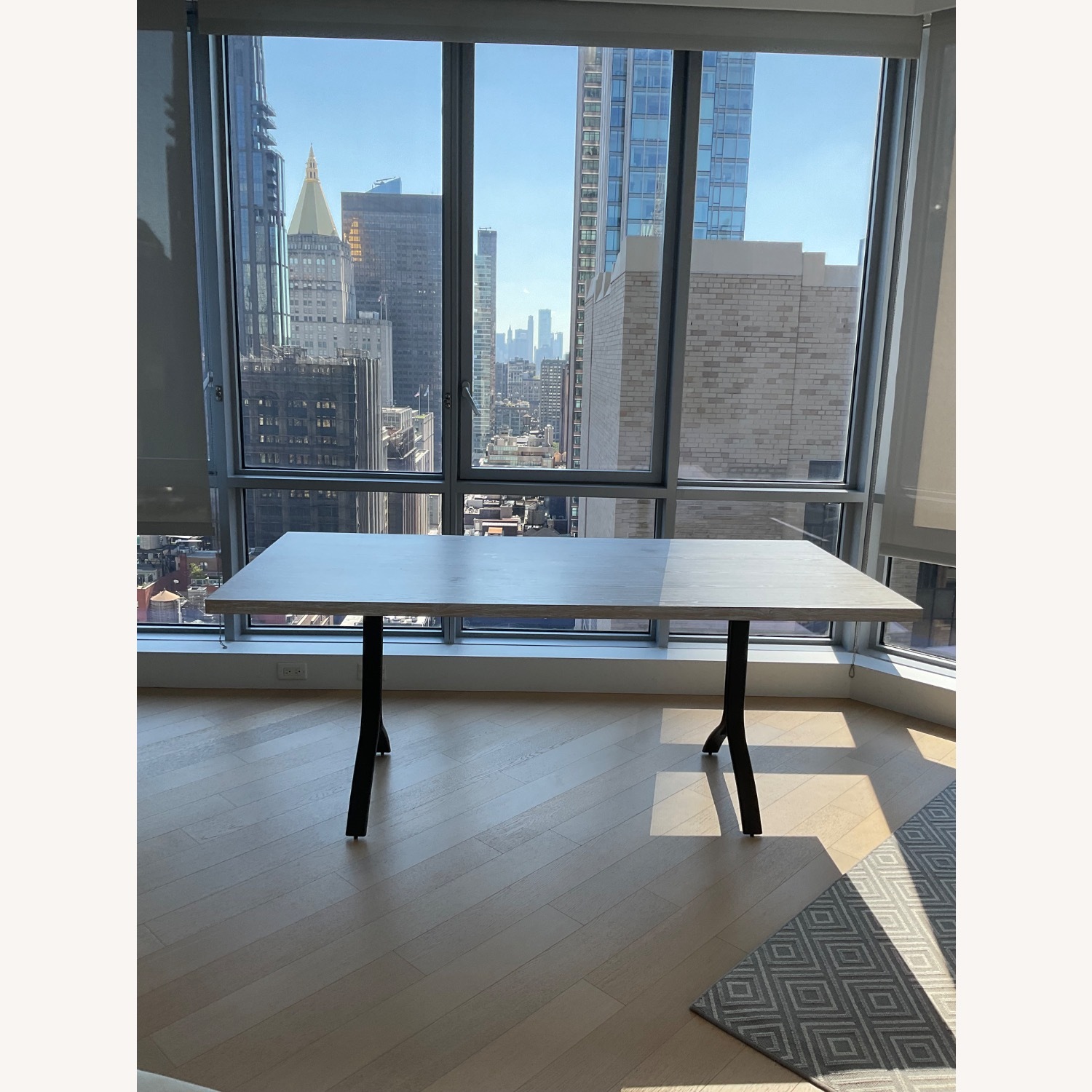 West Elm Avery Wishbone White Dining Table - image-1
