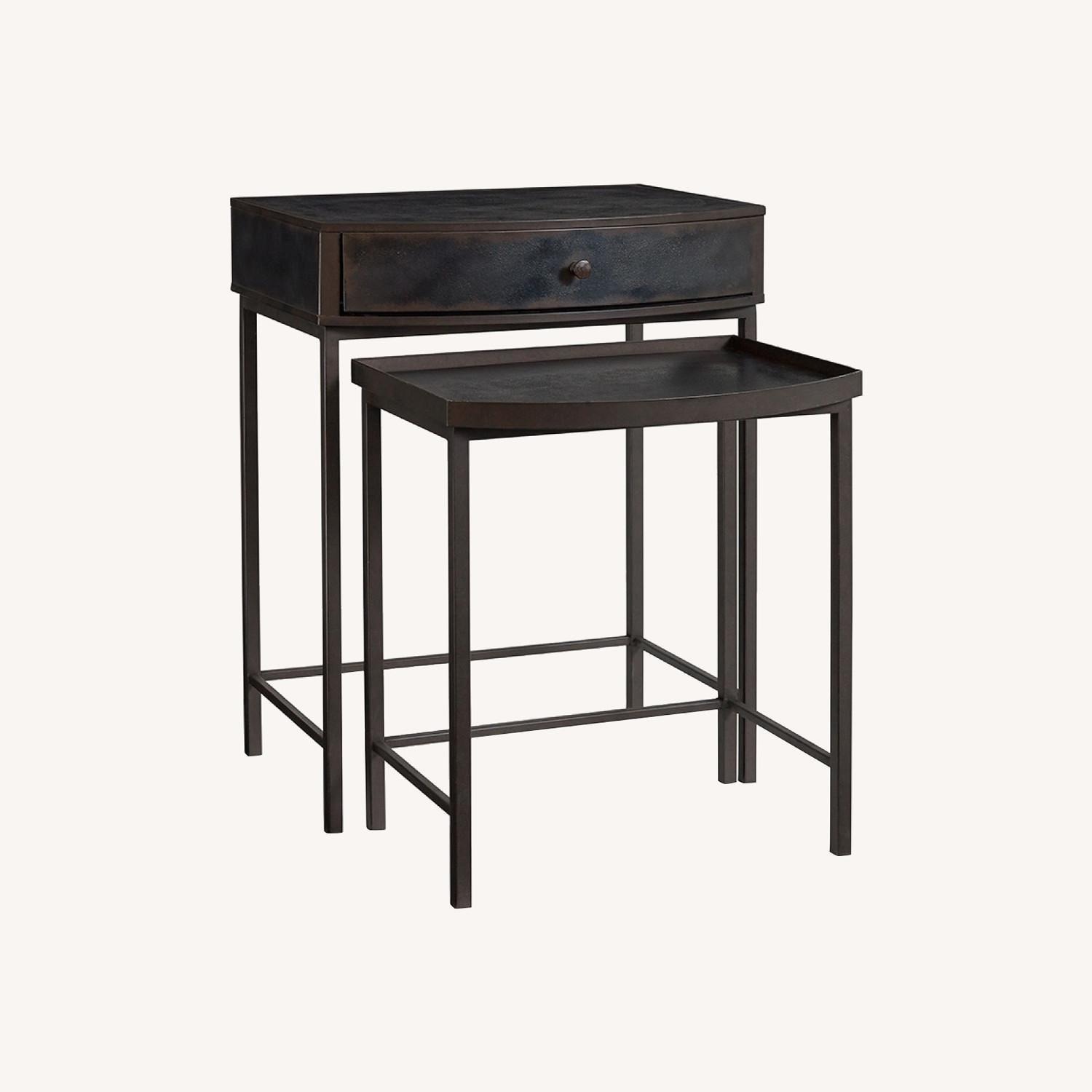 Pottery Barn Woodrow Metal Nesting Nightstand(24") - image-0