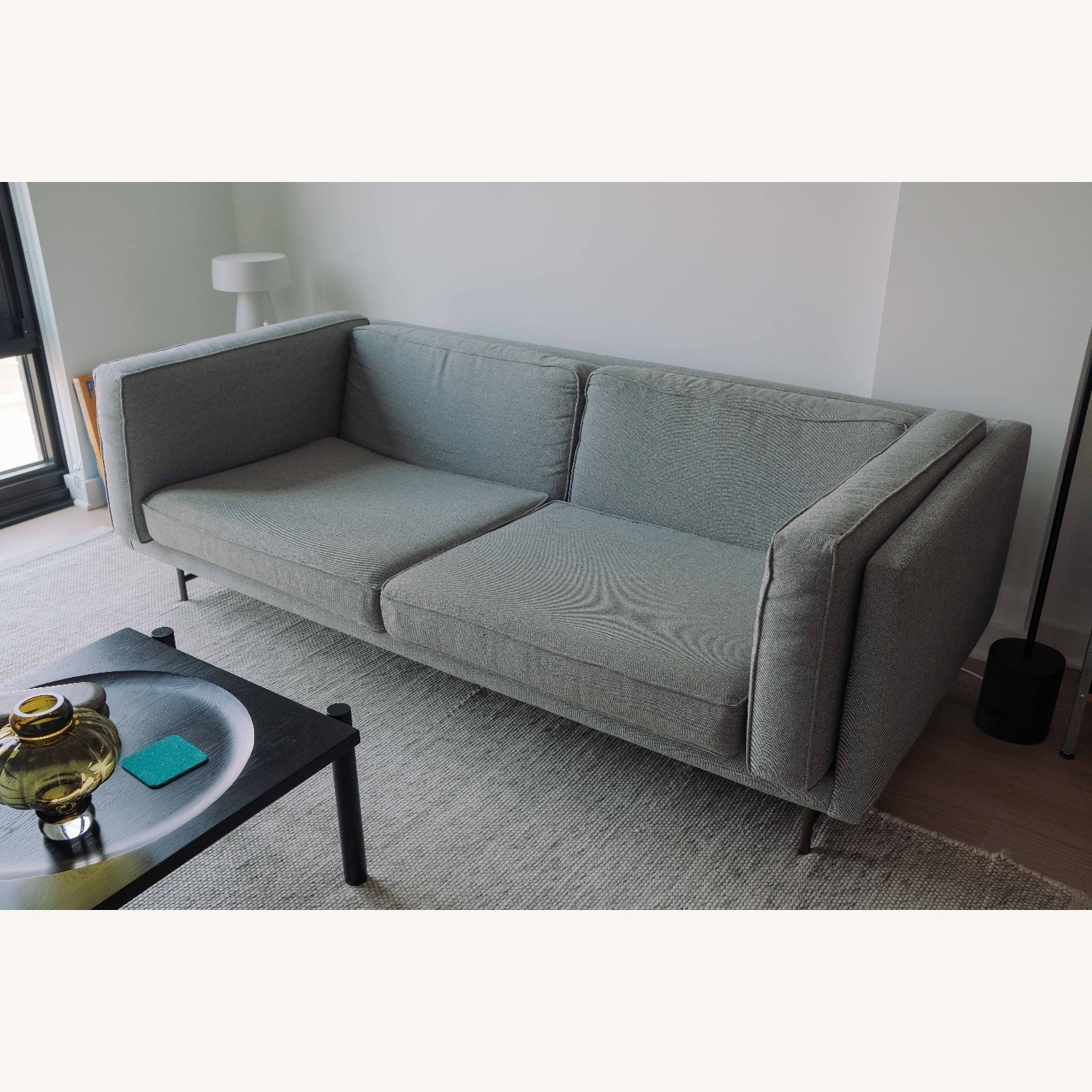 Wayfair Dark Gray Fabric 2 Seater Sofa - image-2